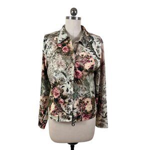 Impulse California Y2K Shacket Jacket Womens Medium Floral Cottage Bridgerton